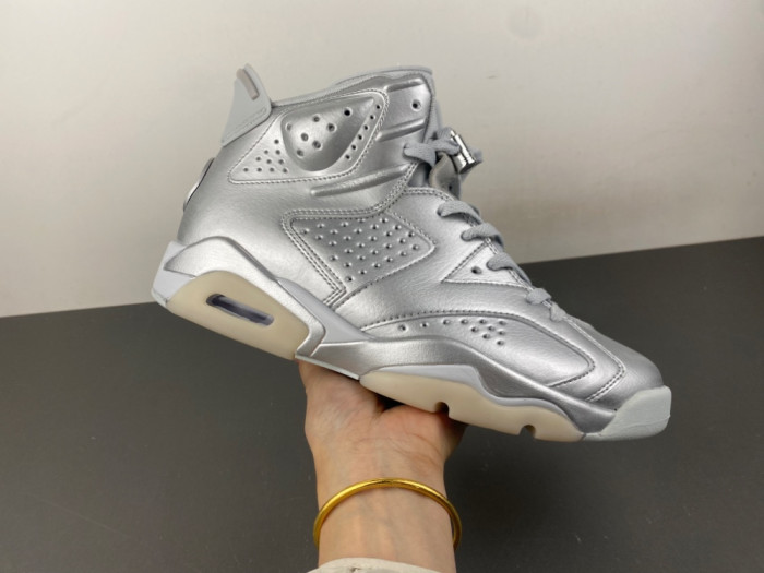 Air Jordan 6 Retro PSG Paris Saint-Germain Silver IQ5135-001